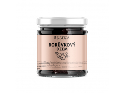 NATIOS Borůvkový džem s kousky ovoce, 210 ml