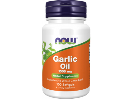 NOW FOODS Garlic Oil, Česnekový olej, 1500 mg, 100 softgel kapslí