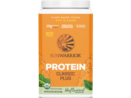 Sunwarrior Protein Classic Plus, BIO Natural neochucený, 750 g
