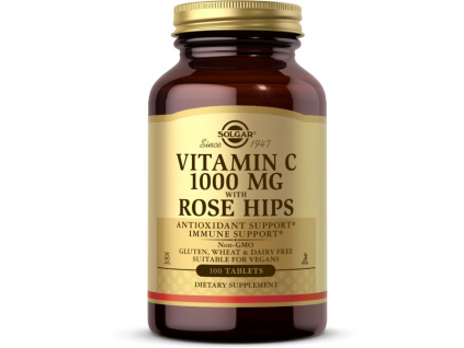 Solgar Vitamin C s růží šípkovou, 1000 mg, 100 tablet