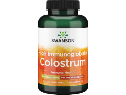 Swanson High Immunoglobulin Colostrum, 500 mg, 120 kapslí