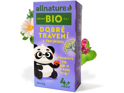 Allnature BIO Dětský čaj Dobré trávení s fenyklem, 20 x 1,5 g 2