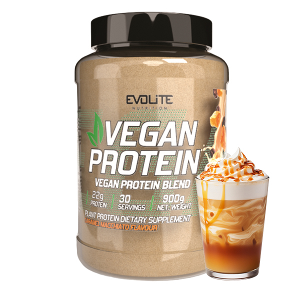 Evolite Vegan Protein, Karamel Macchiato, 900 g