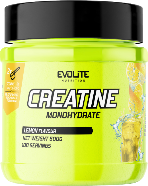 Evolite Creatine Monohydrate, Kreatin, Citrón, 500 g