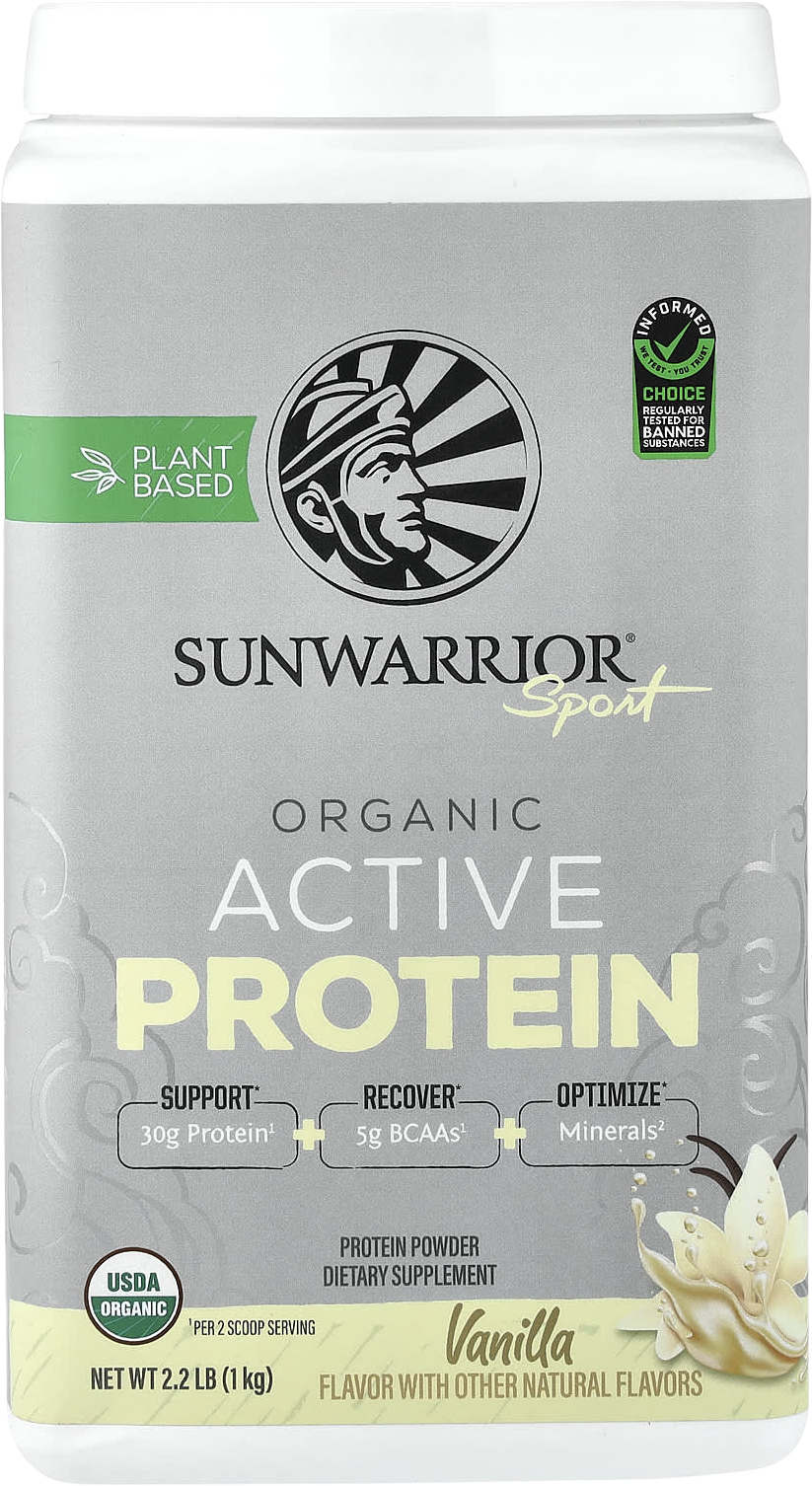 Sunwarrior Active Protein, Organic, Vanilka, 1 kg