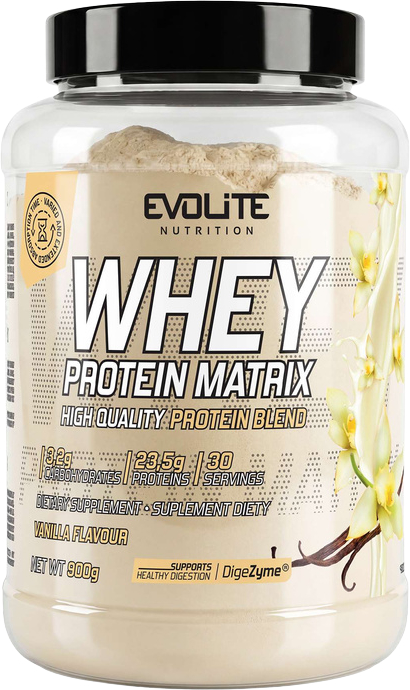 Evolite Whey Protein Matrix, Vanilka, 900 g