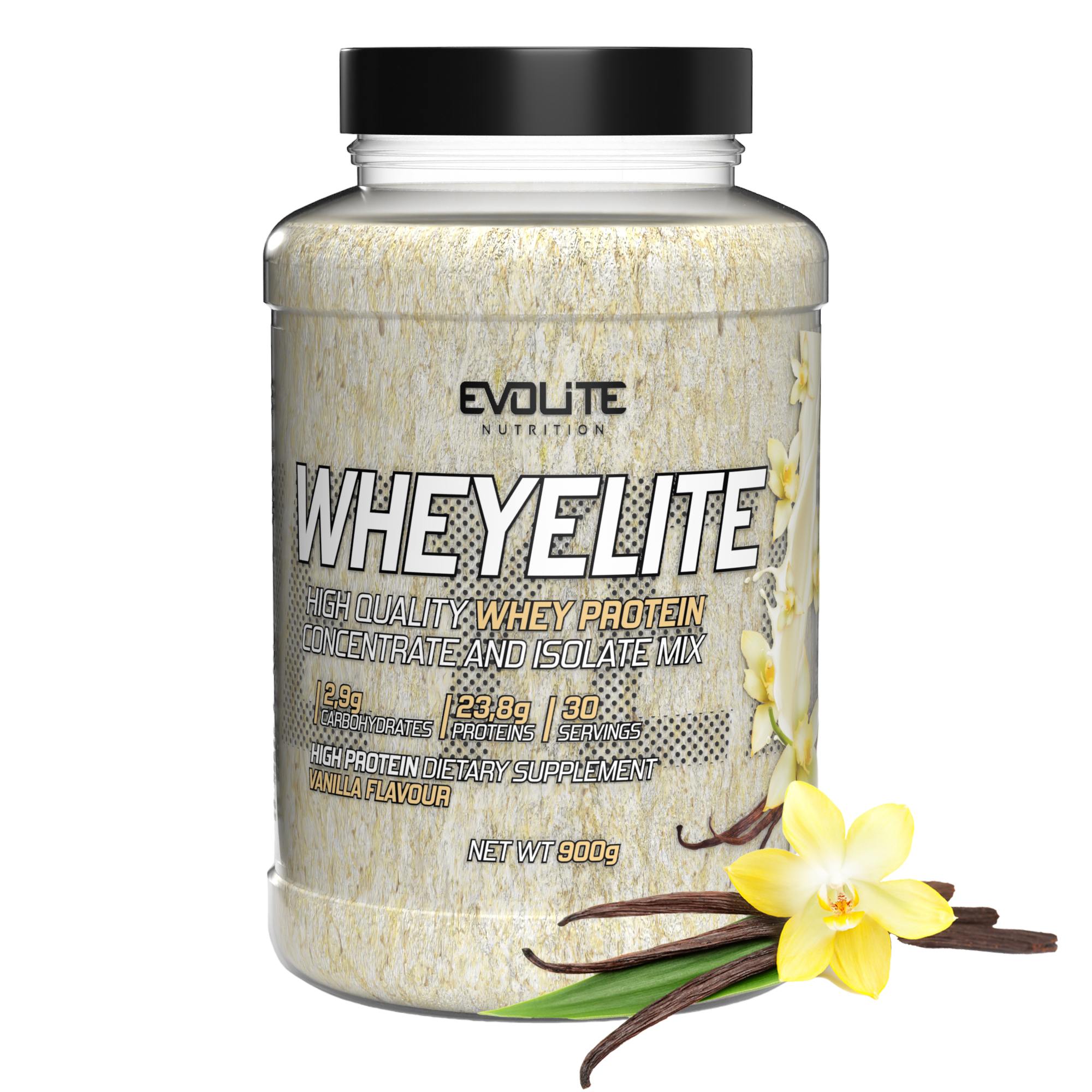Evolite WheyElite Protein, Vanilka, 900 g