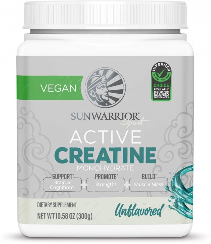 Sunwarrior Active Creatine Monohydrate, Neochucený, 300 g