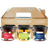 HoneyMix Dárková sada medů, Jahoda, Citrón a máta, Borůvka, 3x140 g