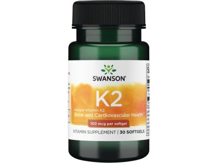 Swanson Witamina K2, Natural MK-7, 100 μg, 30 kapsułek softgel