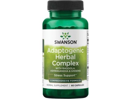 Swanson Adaptogenic Herbal Complex (Rhodiola, ashwagandha, ginseng), 60 kapsułek