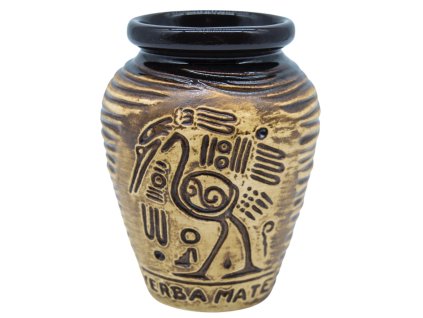 Ceramiczna kalabasa, Aztek - miodowa, 300 ml