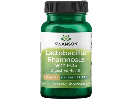 Swanson Lactobacillus Rhamnosus z FOS, 5 miliardów CFU, 60 kapsułek roślinnych