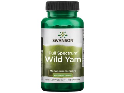 Swanson Wild Yam Full Spectrum, Pochrzyn włochaty, 400 mg, 60 kapsułek
