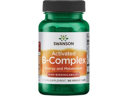 Swanson Activated B-Complex, B Complex o wysokiej biodostępności, 60 kapsułek roślinnych