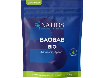 NATIOS BIO Baobab w proszku, 100 g