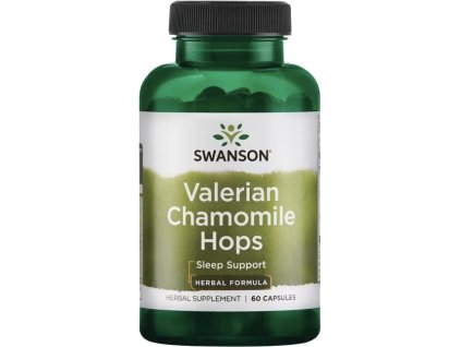 Swanson Valerian, Chamomile & Hops Standardized Extracts, (waleriana, rumianek i chmiel), 60 kapsułek