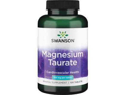Swanson Magnesium Taurate (Taurynian), 100 mg, 120 tabletek