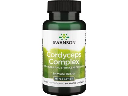 Swanson Cordyceps Complex z Reishi i Shiitake, 60 kapsułek roślinnych