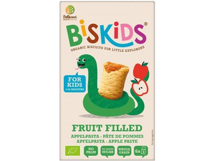 Biskids BIO Miękkie ciasteczka z musem jabłkowym dla dzieci, bez dodatku cukru, 36M+, 150 g