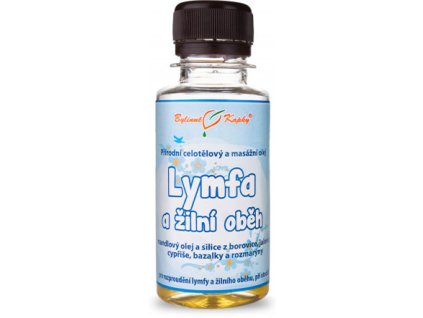 Bylinné kapky Limfa i krążenie żylne (obrzęki) – olejek do masażu całego ciała, 100 ml