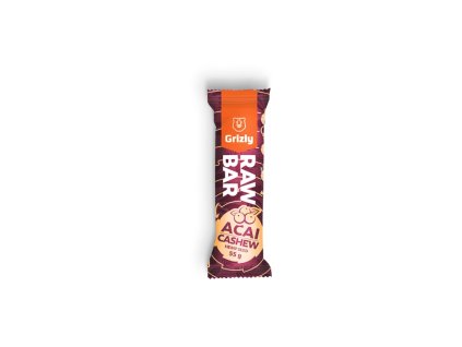 GRIZLY RAW Bar acai, orzechy nerkowca i nasiona konopi, 55 g