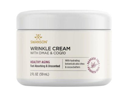 Swanson Wrinkle Cream, Krem na zmarszczki z DMAE i CoQ10, 59 ml