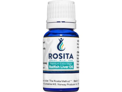 Rosita Extra Virgin Ratfish Liver Oil Liquid, Olej extra virgin z wątroby chimery, 10 ml