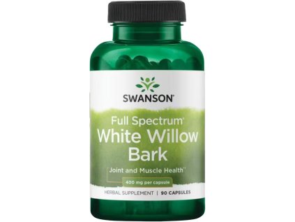 Swanson White Willow Bark, Wierzba biała, 400 mg, 90 kapsułek