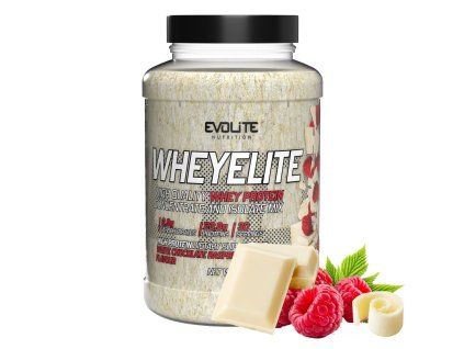 Evolite WheyElite Protein, Biała czekolada i malina, 900 g