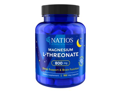 NATIOS Magnesium L-Threonate, L-treonian magnezu, 800 mg, 100 weg. kapsułek