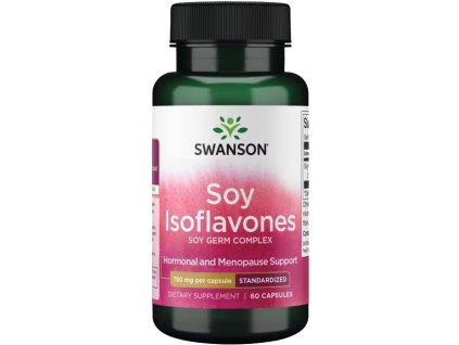 Swanson Soy Isoflavones, Izoflawony sojowe, 750 mg, 60 kapsułek