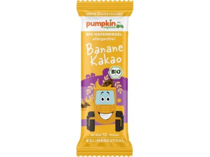 Pumpkin Organics BIO Batonik owsiany 20 g – Banan i kakao (12. miesiąc)