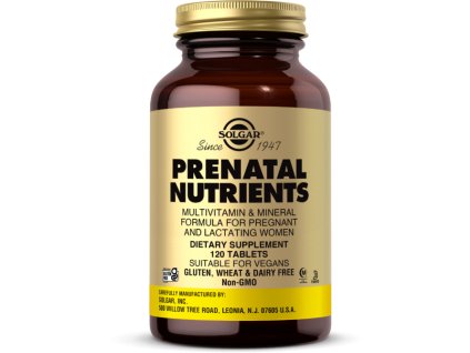 Solgar Prenatal Nutrients, Suplement prenatalny, 120 tabletek