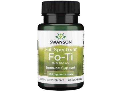 Swanson Fo-Ti He-Shou-Wu, Rdest wielokwiatowy, 500 mg, 60 kapsułek