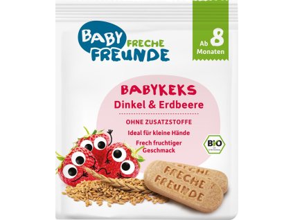 Freche Freunde BIO Orkiszowe biszkopty z truskawkami, 100 g