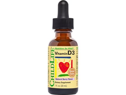 ChildLife Witamina D3 krople, 500 IU, 115 dawek, Jagody natural, 30 ml