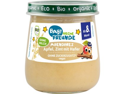 Freche Freunde BIO Przecier dla dzieci – jabłko, owies i cynamon, 120 g