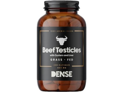 Dense Beef Testicles with Oysters and Liver, Grass-Fed, Jądra Wołowe, 400 mg, 240 kapsułek