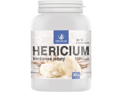 Allnature Hericium Soplówka jeżowata, 100 kapsułek roślinnych