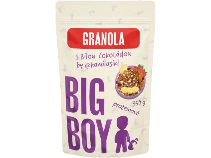 BIG BOY Granola białkowa z białą czekoladą, 360 g Wersja Eko, by @kamilasikl