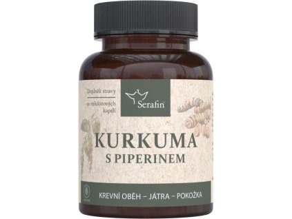 Serafin Curcuma & Piperin, Kurkuma i piperyna, 300 mg, 90 kapsułek