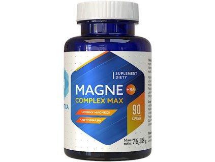 Hepatica Magne Complex Max + B6, Kompleks magnezów, 125 mg, 90 kapsułek roślinnych