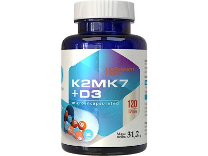 Hepatica Witamina K2 MK7 + D3, 104 mcg + 2000 IU, 120 kapsułek