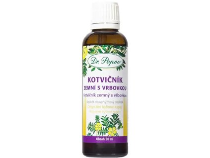 Dr. Popov Buzdyganek z wierzbownicą, Krople ziołowe, 50 ml