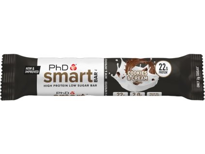 PhD Smart Bar, Baton proteinowy - Cookies & Cream, 64 g