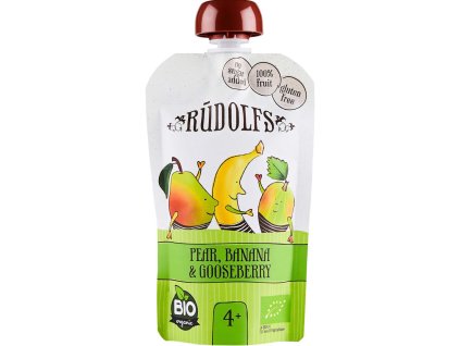 Rudolfs BIO mus - Gruszka, banan i agrest, 110 g