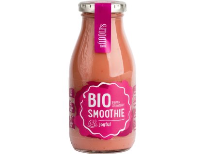 Rudolfs BIO Smoothie - Truskawka i banan, 260 ml