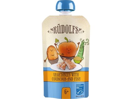Rudolfs BIO mus - Warzywa, kuskus i ryba, 110 g