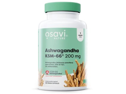 Osavi Ashwagandha KSM-66, 200 mg, 120 kapsułek roślinnych